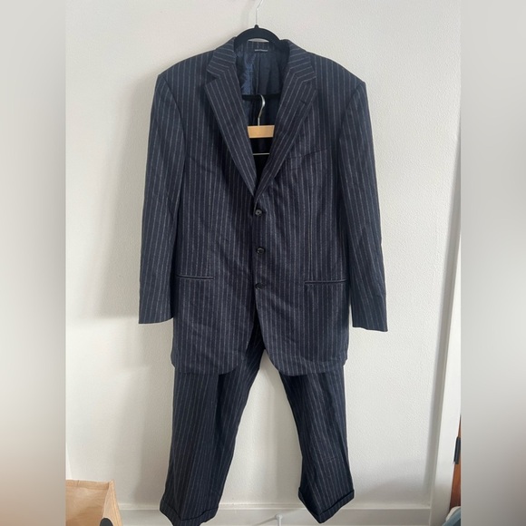 Ermenegildo Zegna Navy Wool Suit, size XL (54-56) - Picture 3 of 12